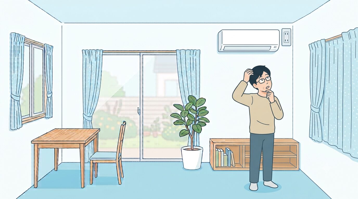 200Vから100Vへの切り替えで戸惑う男性