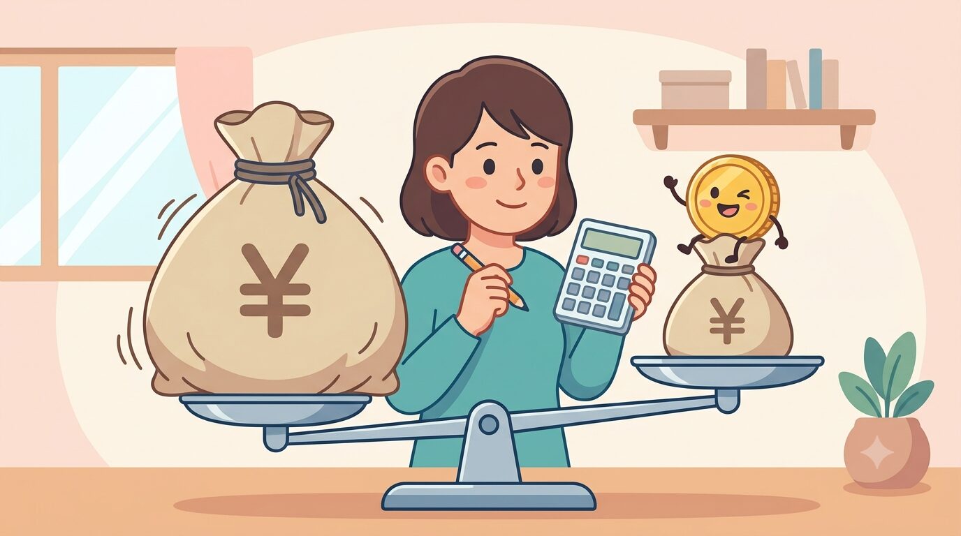 コミュファ1ギガと乗り換えの料金を比較するイメージ