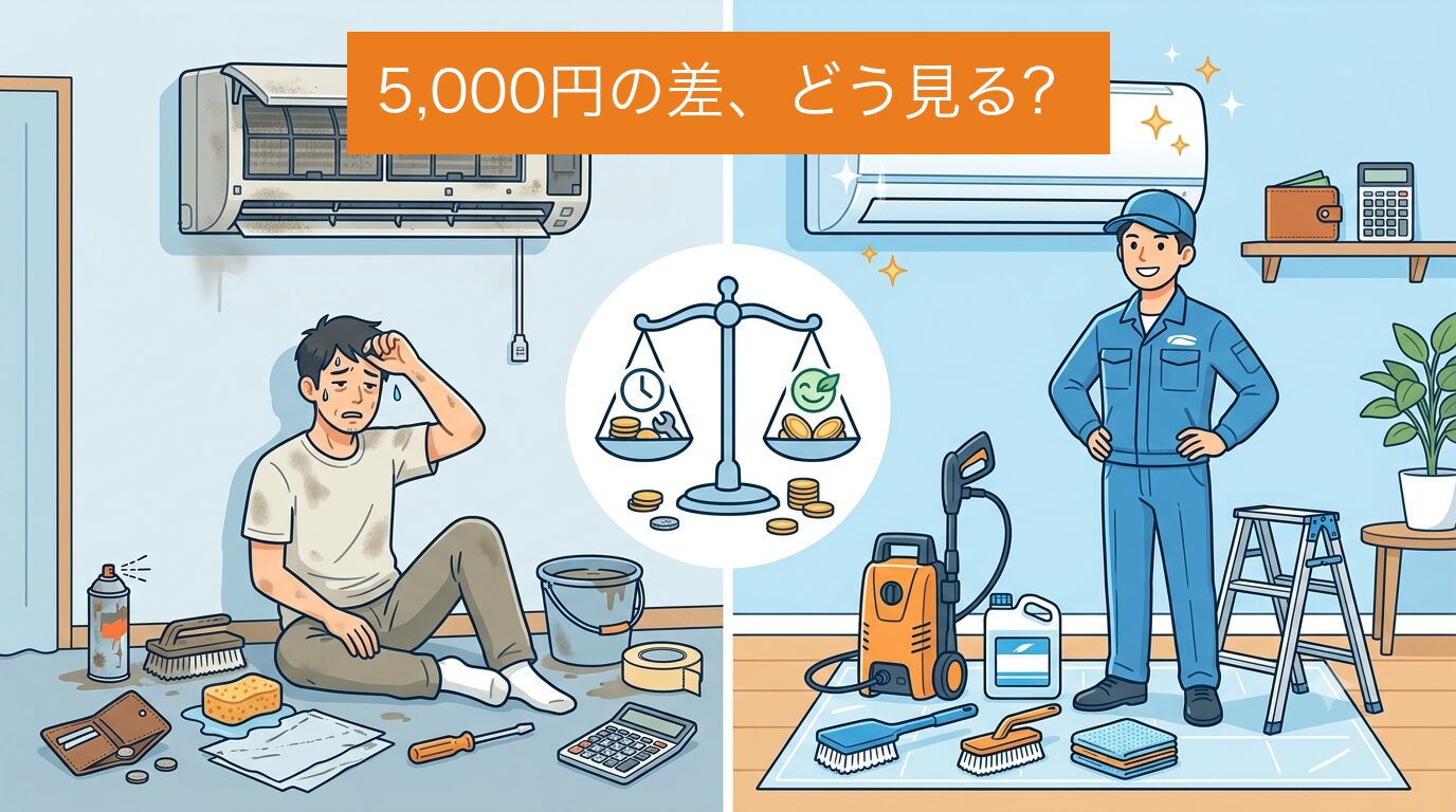 DIYと業者の比較。5,000円の差をどう見るか