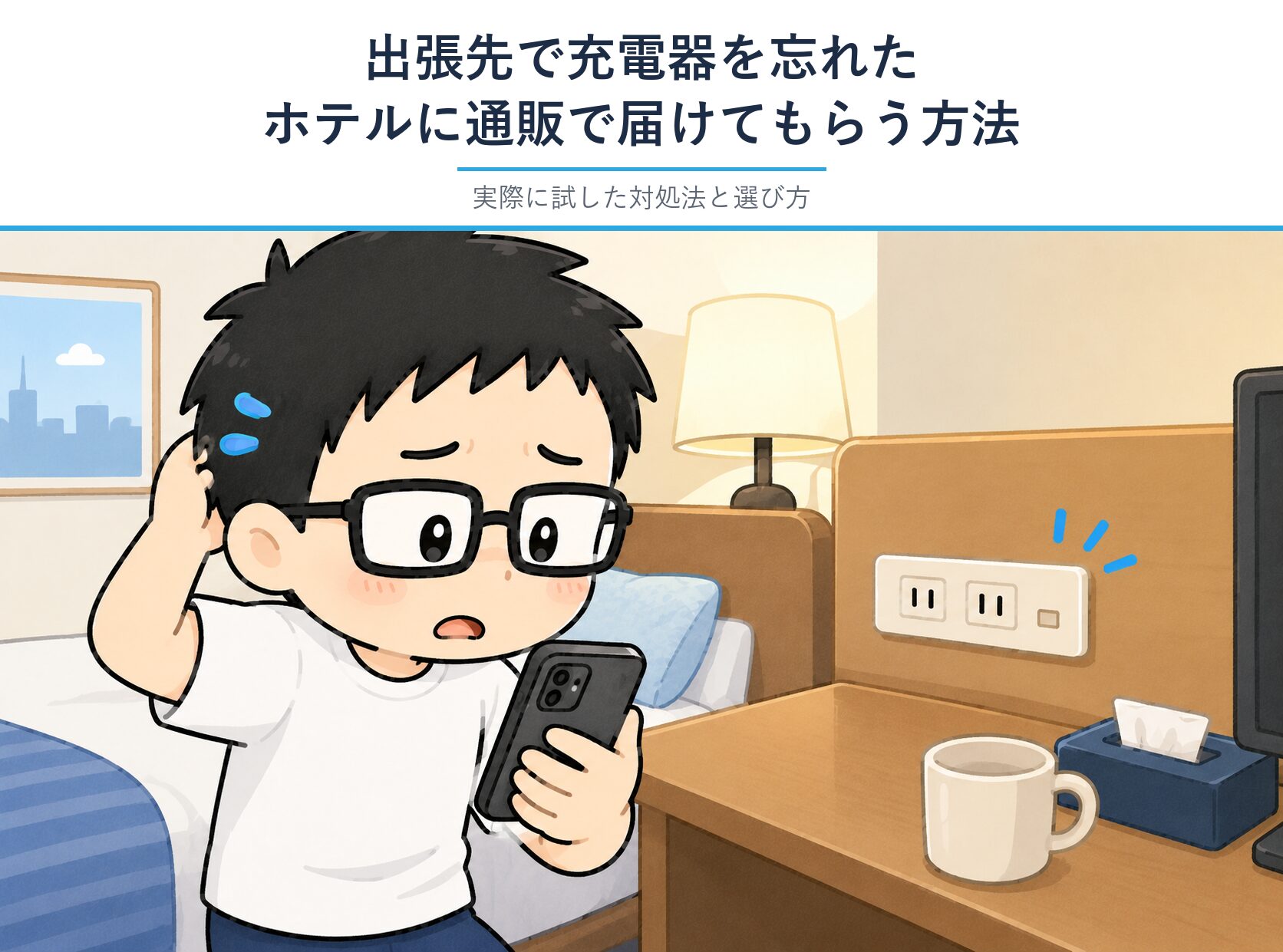 出張先で充電器を忘れた｜ホテルに通販で届けてもらう方法