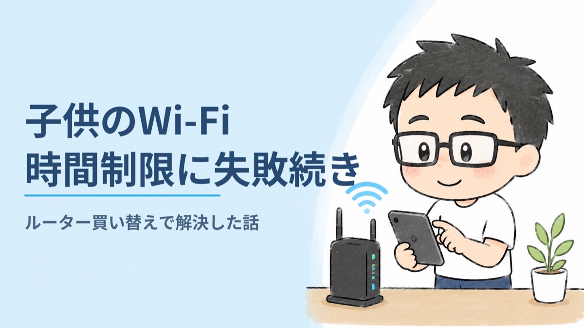 子供のWi-Fi時間制限に失敗続き。ルーター買い替えで解決した話