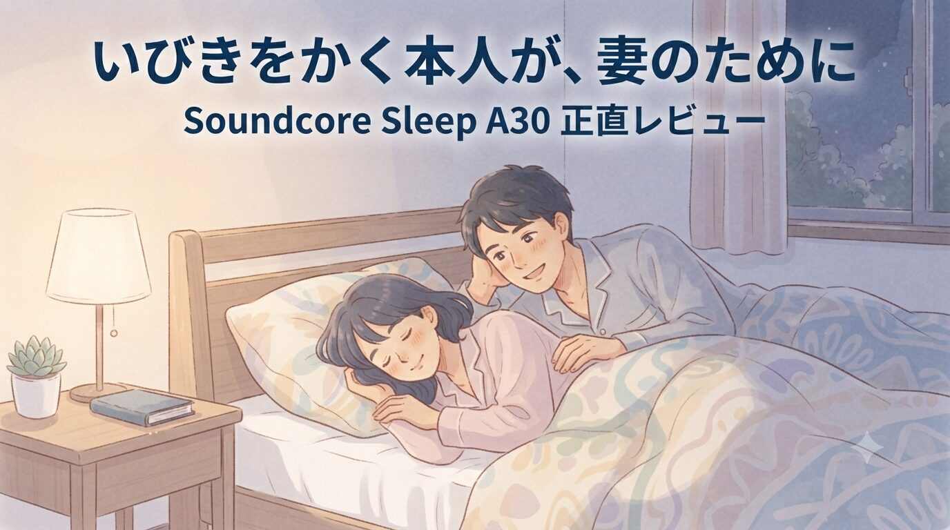 いびきをかく本人が妻のためにSoundcore Sleep A30を買った話のアイキャッチ画像