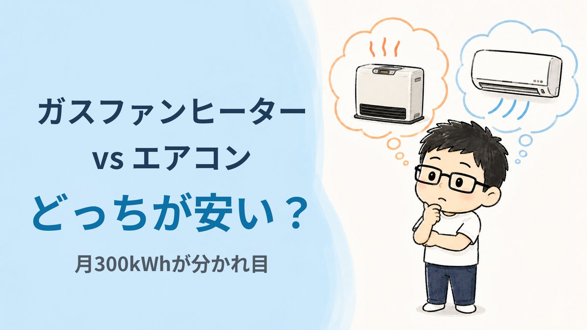 ガスファンヒーターとエアコンどっちが安い？のアイキャッチ