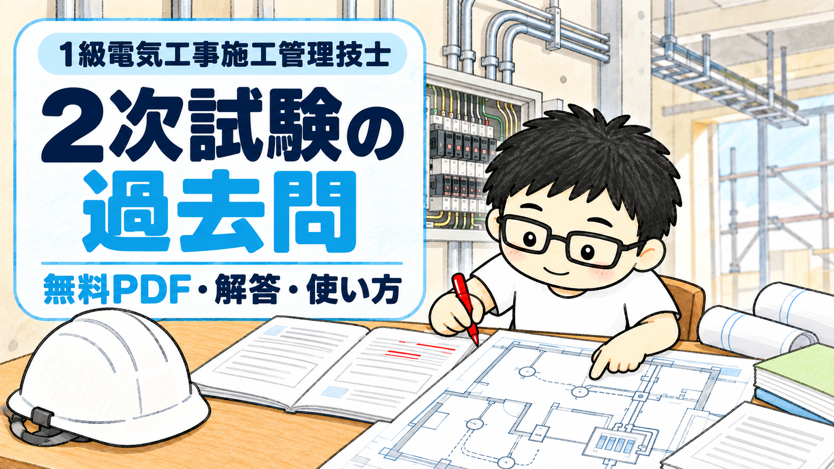 1級電気工事施工管理技士の2次試験の過去問｜無料PDF・解答・使い方